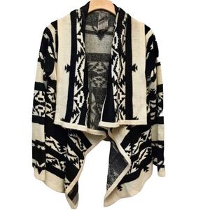 Moon Collection Drape Cardigan Chunky Sweater Southwestern Aztec‎ Size Large